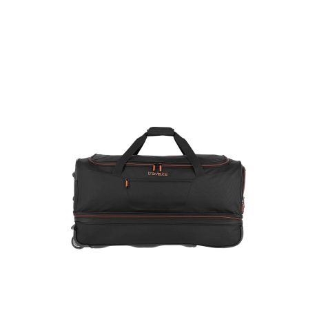 Travelite Basics Wheeled Duffle 70cm Expandable Black/Orange