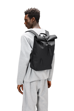 Rains Rolltop 16" Rucksack Black