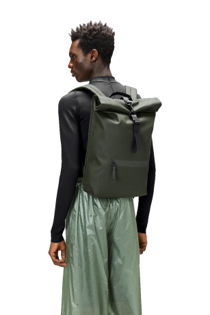 Rains Rolltop 16" Rucksack Green