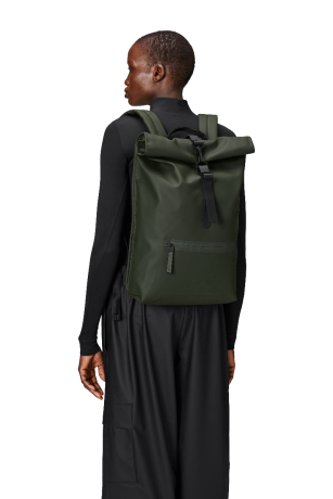 Rains Rolltop 16" Rucksack Green