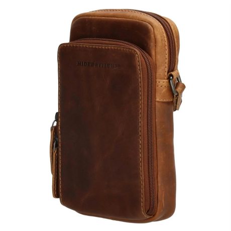 Hide & Stitches Japura Telefoontasje Cognac