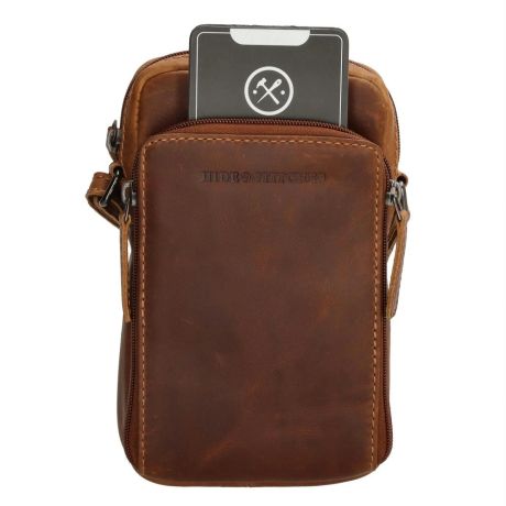 Hide & Stitches Japura Telefoontasje Cognac
