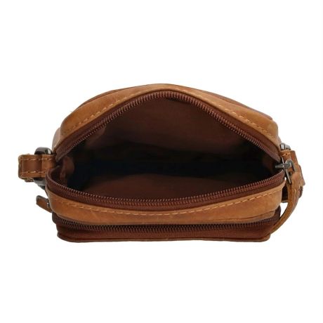 Hide & Stitches Japura Telefoontasje Cognac