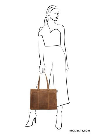 Hide & Stitches Idaho Laptoptas 15,6 Inch Bruin