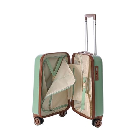 Decent Retro Handbagage Koffer 55 cm Olive Light Green