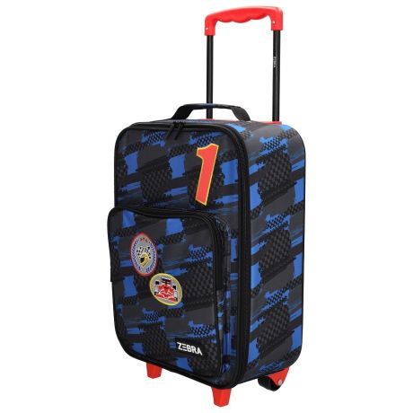 Zebra Trends Zachte Kinderkoffer Race Car Black