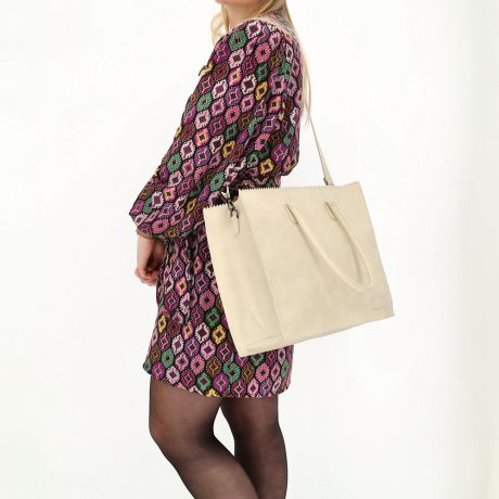 Zebra Natural Bag Lisa XL Shopper Crème