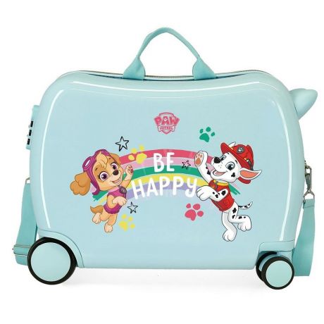 Paw Patrol Rolling Suitcase 4 Wheels Be Happy Mint Green