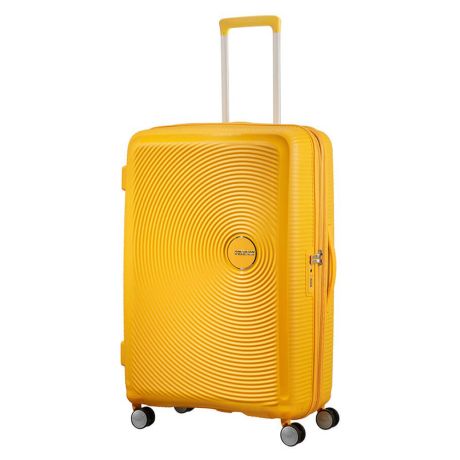 American Tourister Soundbox Spinner 77 Expandable Golden Yellow
