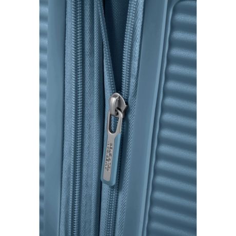 American Tourister Soundbox Spinner 77 Expandable Stone Blue