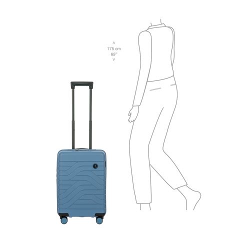Bric's Be Young Ulisse Trolley 55 Grey Blue