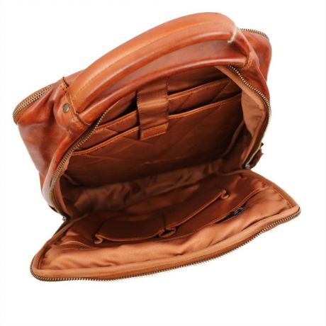 Bear Design Laptop Rugzak Jayden L Cognac