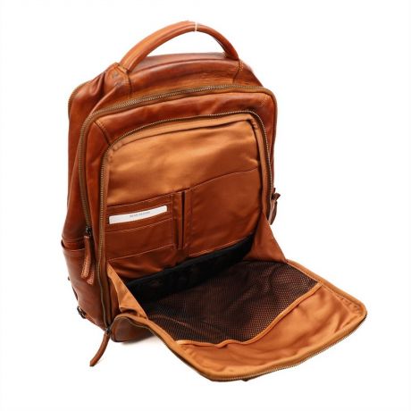 Bear Design Laptop Rugzak Jayden L Cognac