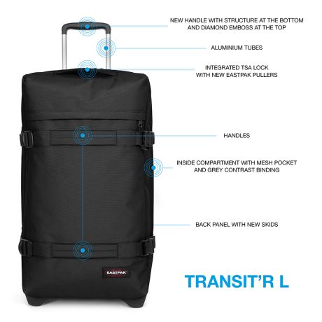 Eastpak Transit'r L TSA Reistas Black