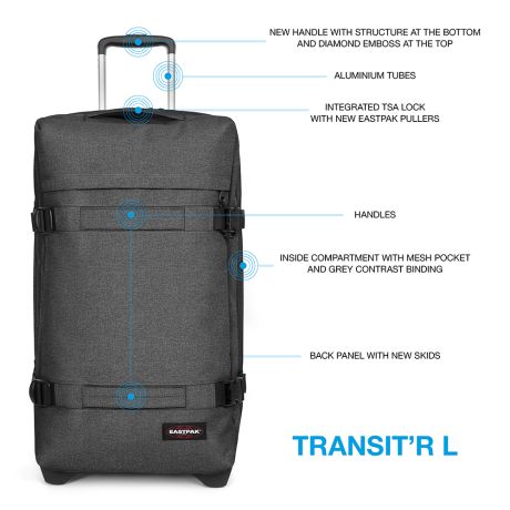 Eastpak Transit'r L TSA Reistas Triple Denim