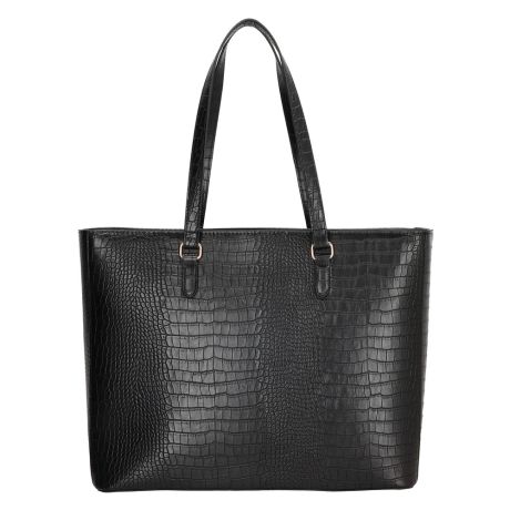Charm London Midwood Shopper 15.6" Croco Black