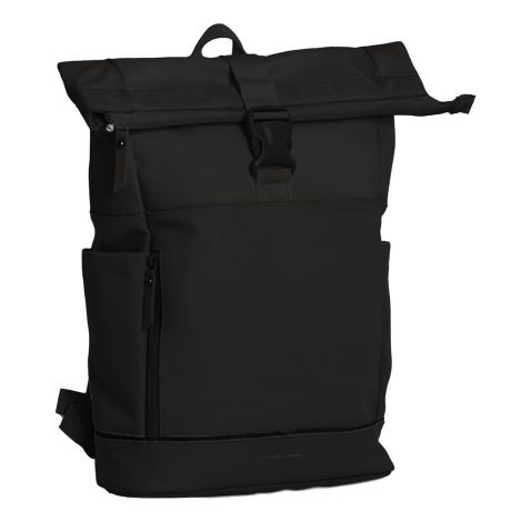 Daniel Ray Pittsburgh Rolltop Rugtas Coated 15,6" Zwart/Zwart