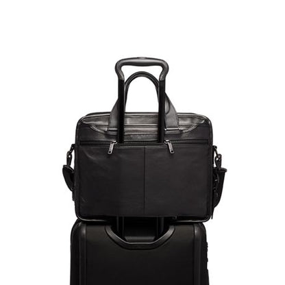 Tumi Alpha Expandable Organizer Laptop 15" Brief Leather Black