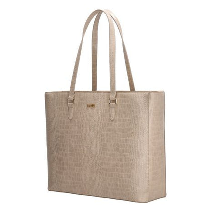 Charm London Midwood Shopper 15.6" Croco Light Taupe