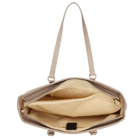 Charm London Midwood Shopper 15.6" Croco Light Taupe