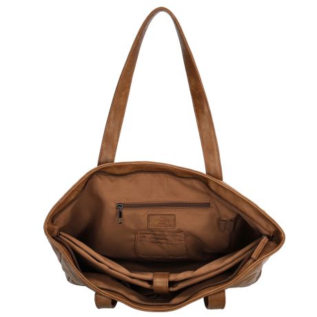 Charm London Liberty Laptoptas 17,3 Inch Cognac