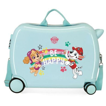 Paw Patrol Rolling Suitcase 4 Wheels Be Happy Mint Green
