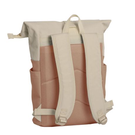 Daniel Ray Pittsburgh Rolltop Rugtas Coated 15,6" Oud Roze/Beige