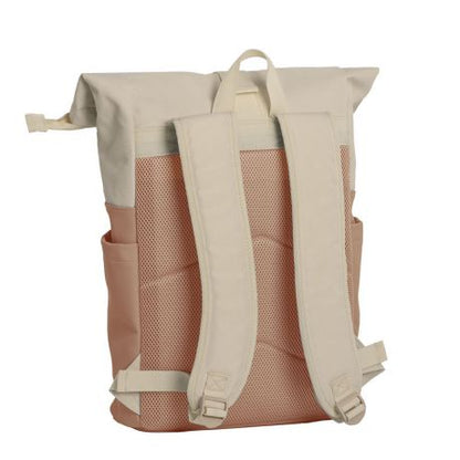 Daniel Ray Pittsburgh Rolltop Rugtas Coated 15,6" Oud Roze/Beige