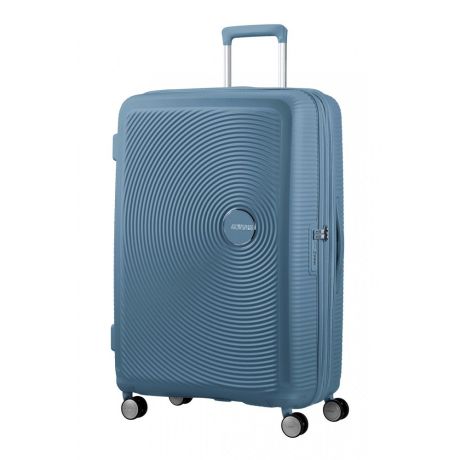 American Tourister Soundbox Spinner 77 Expandable Stone Blue