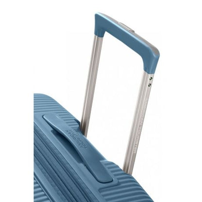 American Tourister Soundbox Spinner 77 Expandable Stone Blue