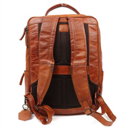 Bear Design Laptop Rugzak Jayden L Cognac