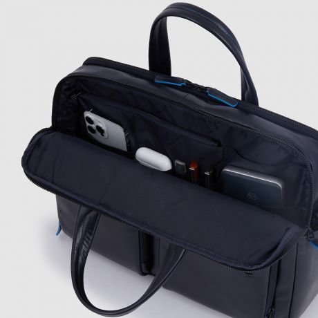 Piquadro Blue Square Revamp Laptoptas 15.6" Mahagony Brown