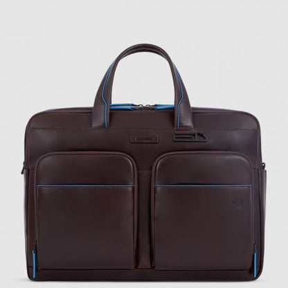 Piquadro Blue Square Revamp Laptoptas 15.6" Mahagony Brown