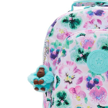 Kipling Class Room Rugzak Aqua Blossom