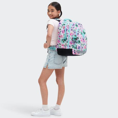 Kipling Class Room Rugzak Aqua Blossom