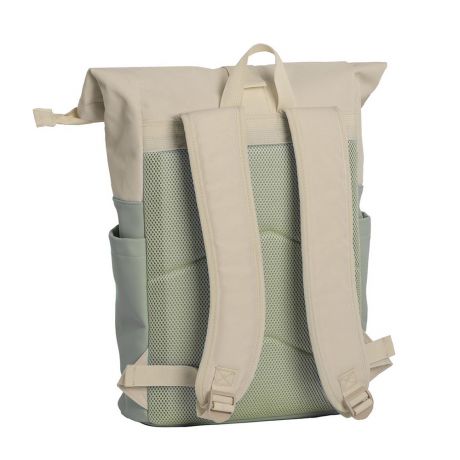 Daniel Ray Pittsburgh Rolltop Rugtas Coated 15,6" Mintgroen/Beige
