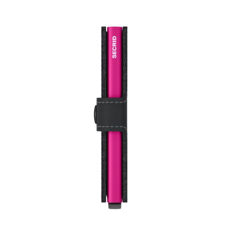 Secrid Mini Wallet Portemonnee Matte Black & Fuchsia