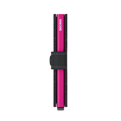 Secrid Mini Wallet Portemonnee Matte Black & Fuchsia