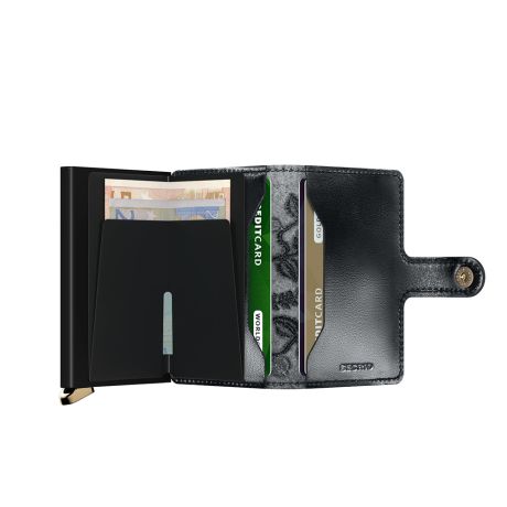Secrid Premium Mini Wallet Portemonnee Stitch Floral Black