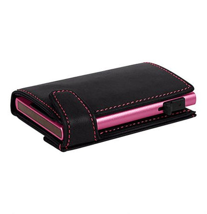 Tony Perotti Furbo Leren Pasjeshouder Met Kleingeldvak Black/Fuchsia